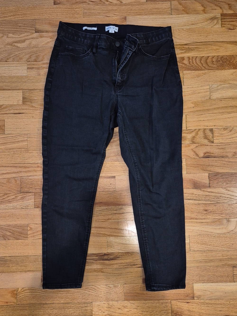 Ava & Viv Women's Dark Black Skinny Jeans